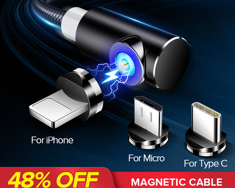 Fast Magnetic Charging Cable for Micro USB / Type C / iPhone
