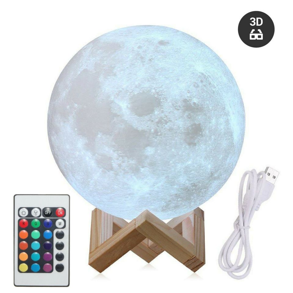 15CM 3D Moon Lamp – USB Charge