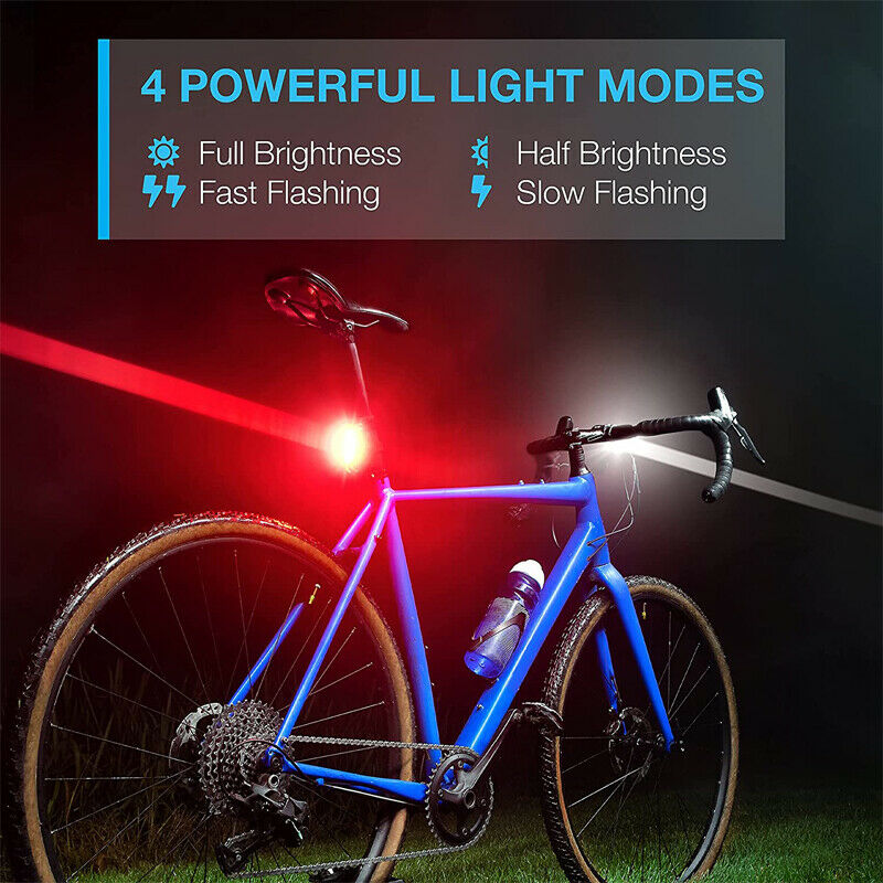 2×USB Rechargeable Bike Lights Set