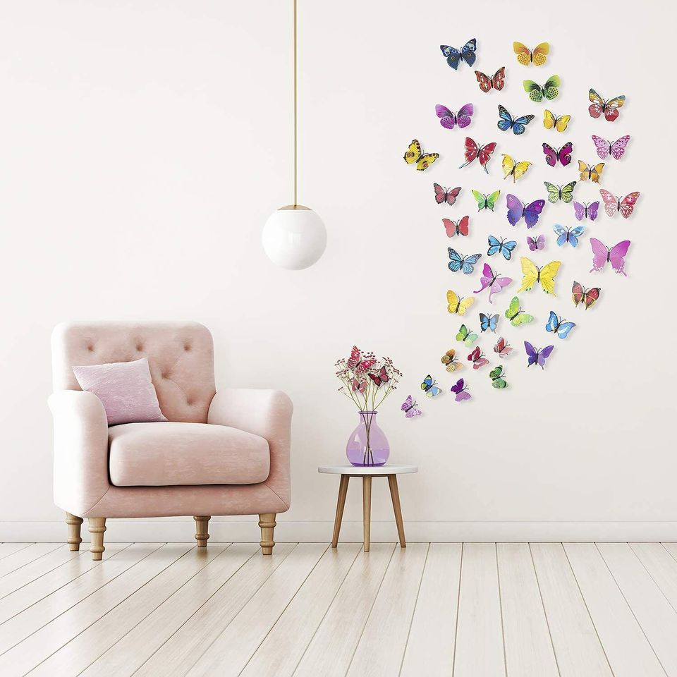 72pcs 3D Butterfly Wall Stickers