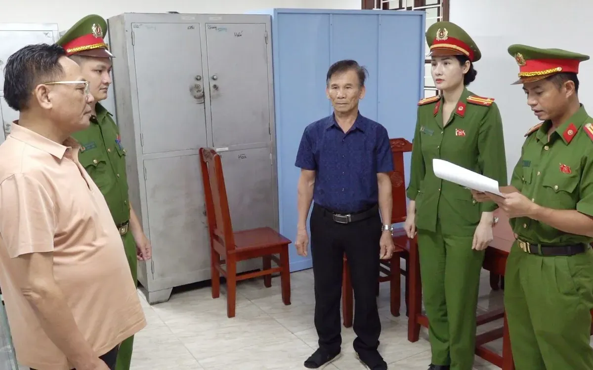 Ông Cao Tiến Đoan tại cơ quan Công an. (ảnh: Công an Thanh Hoá)