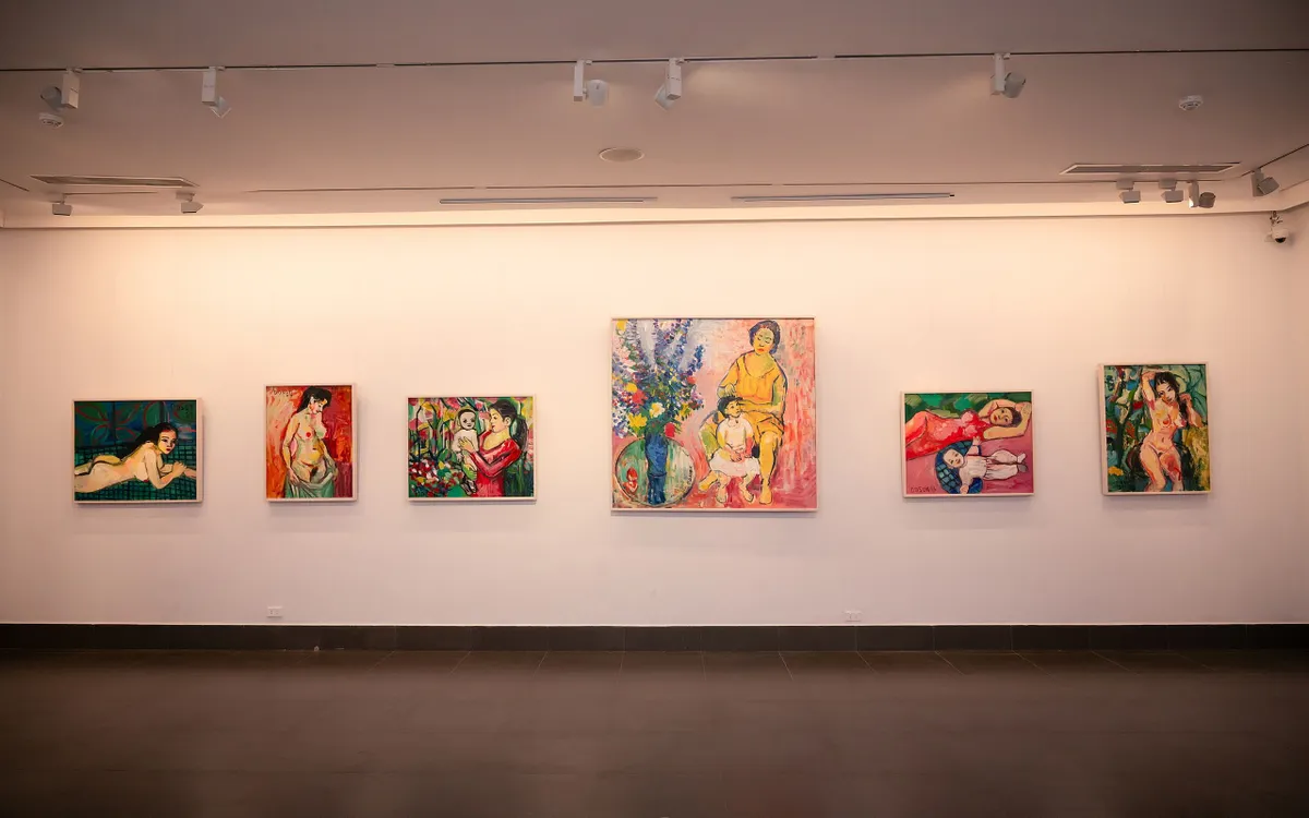 Không gian triển lãm tại Bảo tàng Mỹ thuật Việt Nam