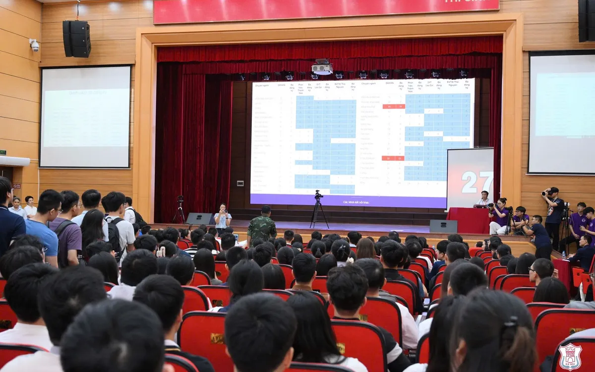 “Match Day” - hoạt động thường niên để bác sĩ nội trú Đại học Y Hà Nội đăng ký chuyên ngành sau kỳ thi. Ảnh: HMU.