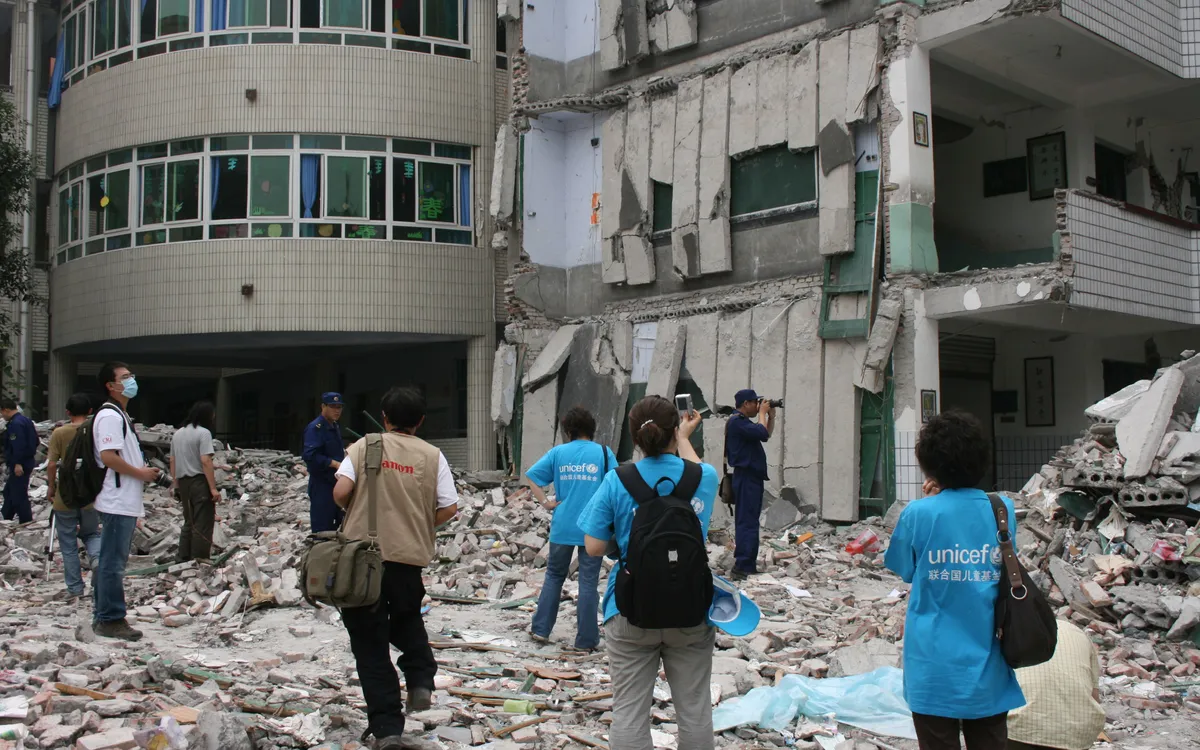 Một trận động đất mạnh từng gây thiệt hại nặng nề tại Tứ Xuyên, Trung Quốc vào tháng 5/2008 (Ảnh tư liệu: UNICEF)