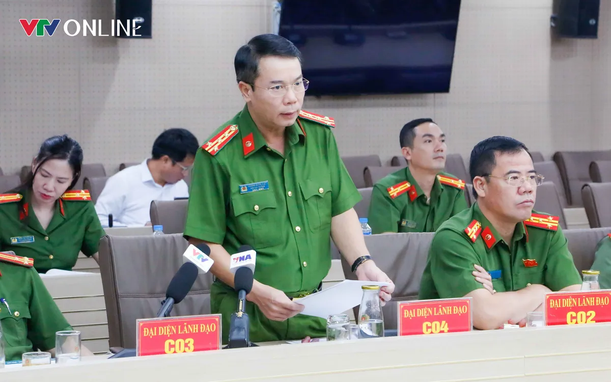 Đại tá Hoàng Quốc Việt, Phó Cục trưởng Cục Cảnh sát điều tra tội phạm về ma túy (C04) thông tin tại họp báo